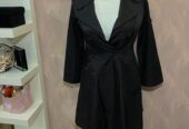 Black trench coat ???? à double boutonnage, long mode coréenne pour femmes ????