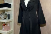 Black trench coat ???? à double boutonnage, long mode coréenne pour femmes ????