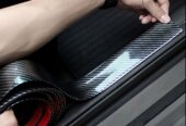 ملصق السيارات من ألياف الكربون والمطاط واقي عتبة الباب